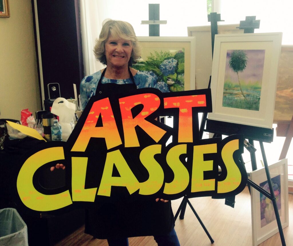 Join one of our many classes in the Artists' Nook Studio!